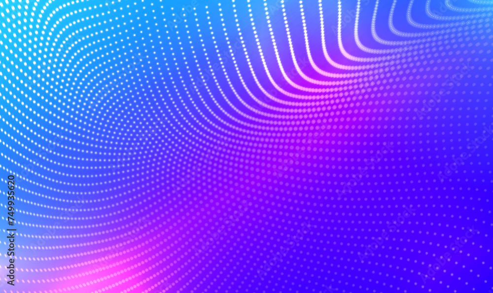 Poster abstract digital wave of particles. futuristic point wave. digital technology. 3d fractal grid infog