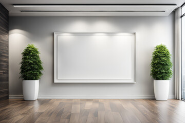 Minimal podium with abstract luxury plant backdrop, ideal for social media banners, promotions, and cosmetic product showcases. The 3D rendering scene, offering an elegant setting.