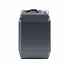 Grey Plastic Jerrycan with Oil, Cleanser, Detergent, Antibacterial Soap, Liquid Soap, and Milk on a Isolated Background.
