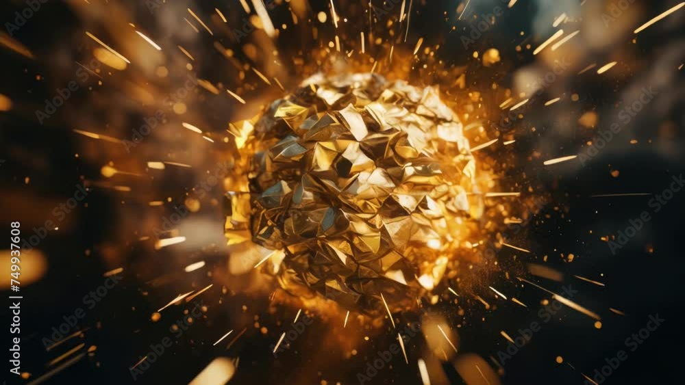 Poster a dynamic explosion of gold and silver coins. perfect for financial concepts.