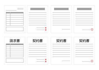 It is document image illustration set.