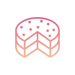 Cheese Cake Gradient Linear Style