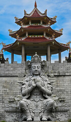 Fototapeta na wymiar 500 statue chinese-buddhist temple in batam Indonesia