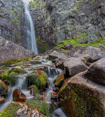Njupeskär is a waterfall in northwestern Dalarna, formed by Njupån in Fulufjällets nationalpark