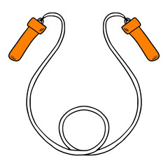 skipping rope illustration hand drawn isolated vector