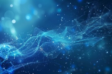 Dynamic Future: Blue Tech Background with Natural-Inspired Motion Graphics. Cutting-Edge Technology Visuals, Energy Flow Visualization, and Sustainable Innovation. Enhance UI/UX Design and Marketing