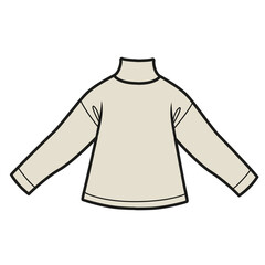 Casual unisex turtleneck color variation on a white background