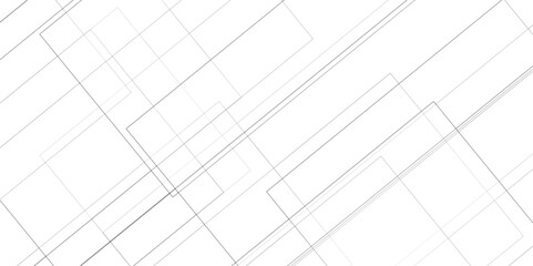 Abstract grey lines on white background with luxury shapes architecture plan. Modern pattern elegant gray line template background.	