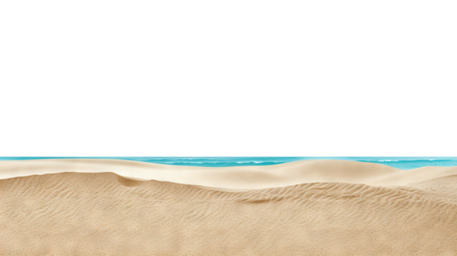 Seaside beach sand cut out