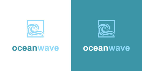 Ocean waves logo design symbol with unique concept| premium vector