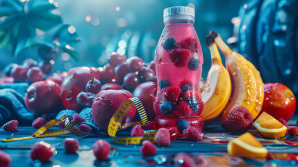 Seasonal Elegance: Fresh Juice Infused with Organic Fruits and Invigorating Colors