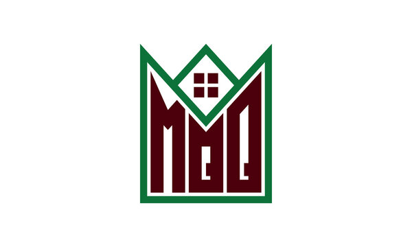 MQQ initial letter real estate builders logo design vector. construction, housing, home marker, property, building, apartment, flat, compartment, business, corporate, house rent, rental, commercial