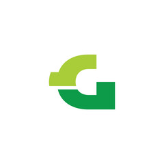 letter g green money business logo vector