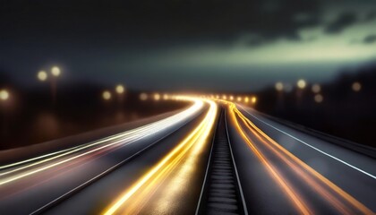 Fototapeta na wymiar long exposure highway lights generated