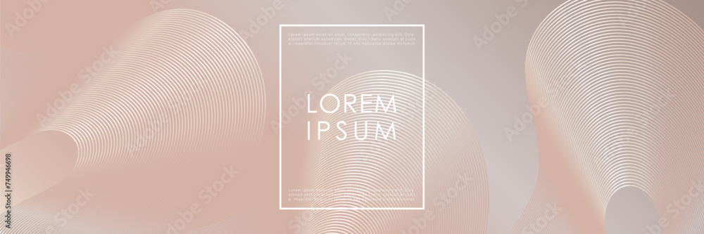 Aufkleber luxurious beige abstract vector design with a delicate silk effect. abstract background with wavy li