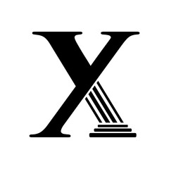 Letter X Pillar Law Logo