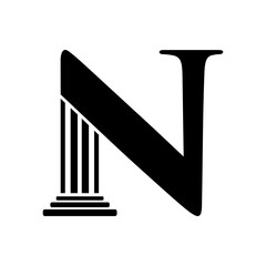 Letter N Pillar Law Logo