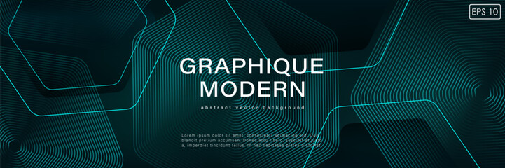 Abstract dark geometric vector background with hexagons. Abstract design for wallpapers, covers, posters and banners.