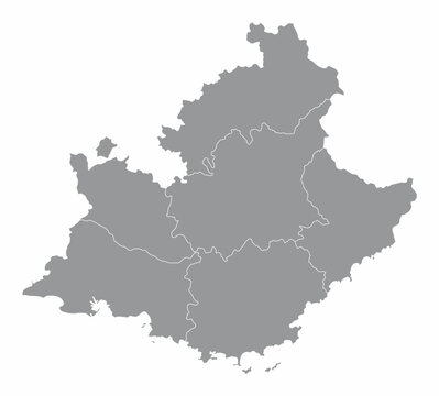 Provence-Alpes-Cote dAzur administrative map