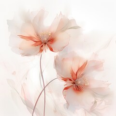 Delicate abstract floral background Flowers backdrop on white background Job ID: a44b80cc-7e30-4de3-b572-aca2eee25085