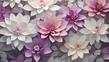 beautiful abstract color white and purple flowers background and pink flower frame and white and pink leaves texture background