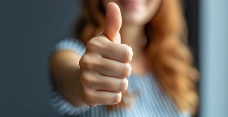 Close-up of a thumbs-up icon, symbolizing approval and positivity