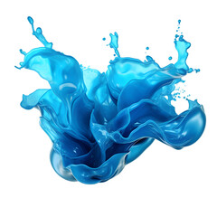 Blue color splash. floating splash blue gel splash. blue paint splash - obrazy, fototapety, plakaty