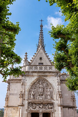 Fototapeta na wymiar Chapel on the grave of Leonardo da Vinci in the castle of Amboise Loire Valley France