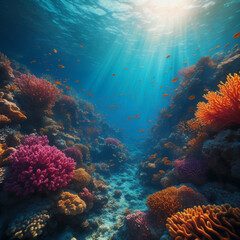 Naklejka na ściany i meble corall reef