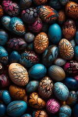 Seamless pattern with Easter eggs.