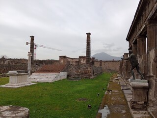 Fototapeta na wymiar Pompeii, the ancient Roman city buried by the eruption of Mount Vesuvius, stands as a UNESCO World Heritage Site, offering a unique glimpse into daily life during the Roman Empire.