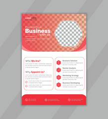 Corporate vector flyer design template