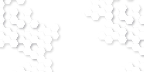 Abstract background with hexagon, modern abstract vector polygonal pattern. Futuristic abstract honeycomb technology white background. Luxury white hexagon pattern.