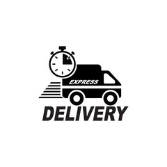Fast delivery car icon vector. Delivery truck signs and symbols. Fast delivery delivery icon