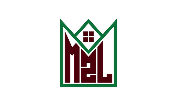 MZL initial letter real estate builders logo design vector. construction, housing, home marker, property, building, apartment, flat, compartment, business, corporate, house rent, rental, commercial