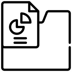 folder report document paper presentation simple line