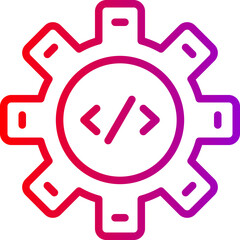 web-hosting-4 Vector Line Gradient Icon