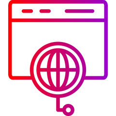 web-hosting-19 Vector Line Gradient Icon