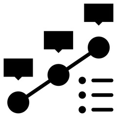 chart diagram graph report workflow solid glyph
