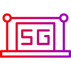 5G-8 Vector Line Gradient Icon