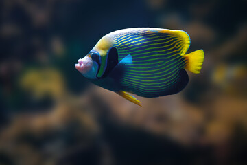 Emperor Angelfish (Pomacanthus imperator) - Marine Fish