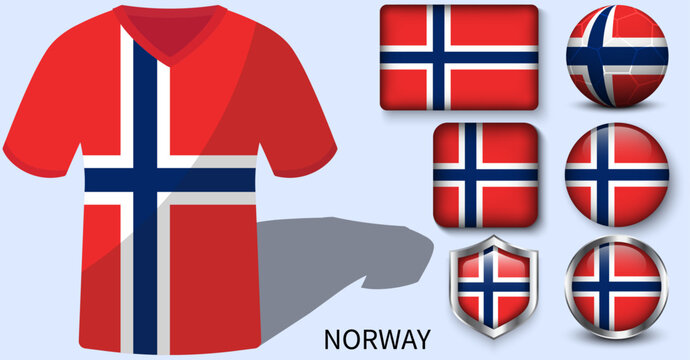 Norway Flag Collection, Football jerseys of Norway