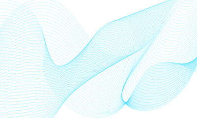 Gradient blue wavy flowing dynamic smooth curve lines background. Digital future technology concept. Design used for presentation, web design, cover, technology, science, data, magazine.