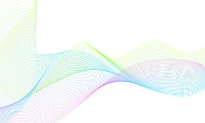 Abstract gradient wavy flowing dynamic smooth curve lines isolated background. Design used for presentation, web design, cover, web, texture, technology, science, data, music, magazine.