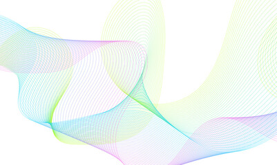 Abstract gradient wavy flowing dynamic smooth curve lines isolated background. Design used for presentation, web design, cover, web, texture, technology, science, data, music, magazine.