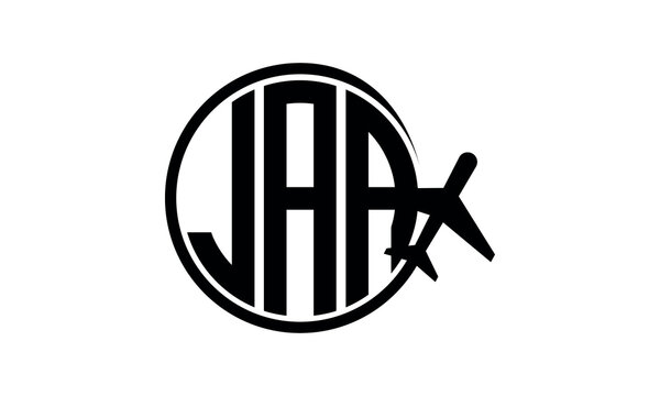 JAA three initial letter circle tour & travel agency logo design vector template. hajj Umrah agency, abstract, wordmark, business, monogram, minimalist, brand, company, flat, tourism agency, tourist