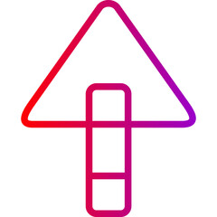 Spade Vector Line Gradient Icon