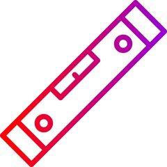 Spirit Level Vector Line Gradient Icon