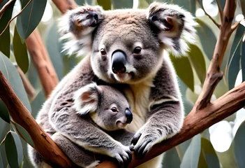 Fotobehang koala in tree © Khani