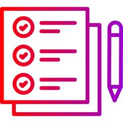 Fototapeta premium Document Vector Line Gradient Icon